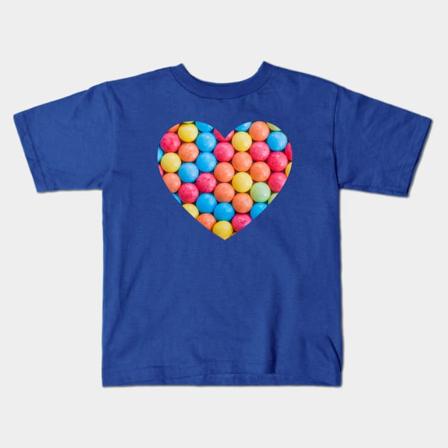 Sweet and Sour Candy Sugar Tarts Photo Heart Kids T-Shirt by love-fi